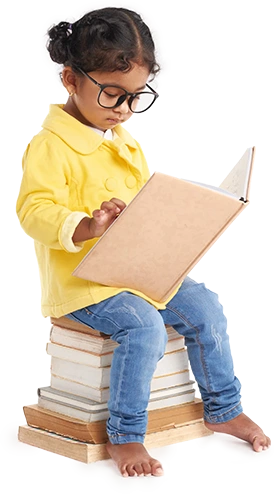 Criança lendo livro
